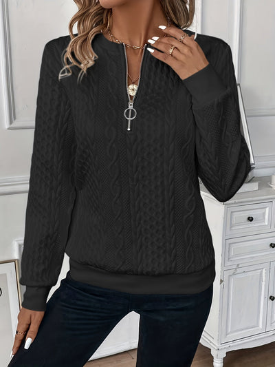 Madeline | Elegant Quarter Zip Top