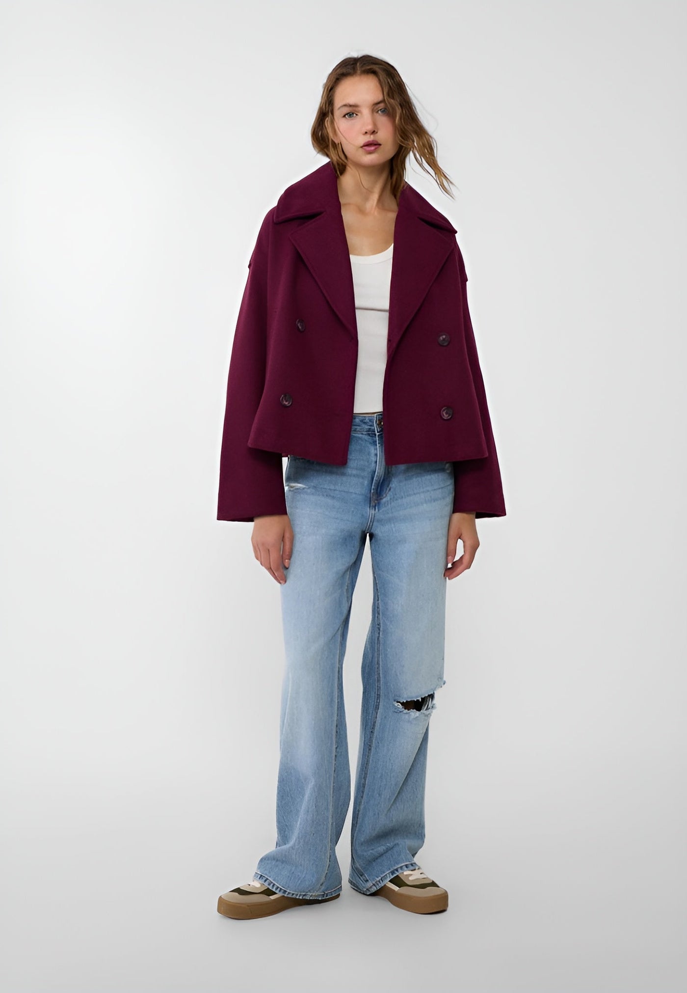 Celeste Short Double-Breasted Coat