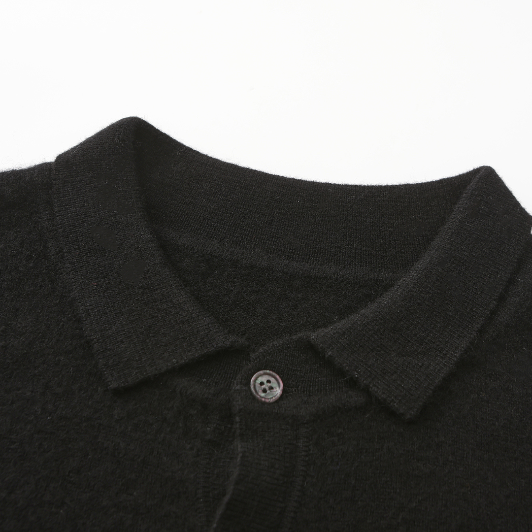 Samuel | 100% Cashmere Long Sleeve Polo Shirt