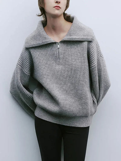 ANNA™ | STYLISH ZIPPER SWEATER