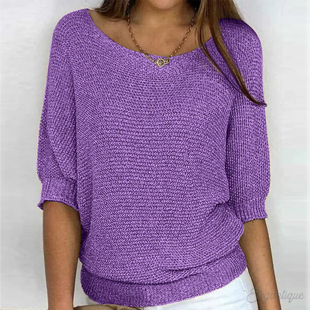 REBECCA™ | ELEGANT SWEATER IN QUALITY BRAIDED YARN